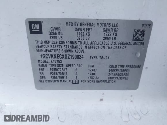 ✅ 2016 Chevrolet Silverado 1500 Work Truck • VIN: 1GCVKNECXGZ190024 • Lot: 43721542. Wystawiony na IAAI z przebiegiem 183 950 mil. Bezpłatny archiwum sprzedaży aukcyjnych z USA i szczegółowy raport historii pojazdu na DreamBid. Zdjęcie 9.