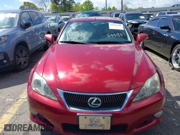 ✅ 2010 Lexus IS 250 C • VIN: JTHFF2C29A2511907 • Lot: 41995448. Listed on IAAI with 206,000 mi. Free auction sales archive from the USA and detailed vehicle history report at DreamBid. Image 12.
