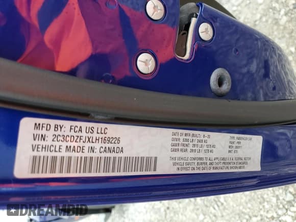 ✅ 2020 Dodge Challenger R/T Scat Pack • VIN: 2C3CDZFJXLH169226 • Lot: 49689644. Wystawiony na Copart z przebiegiem 47 548 mil. Bezpłatny archiwum sprzedaży aukcyjnych z USA i szczegółowy raport historii pojazdu na DreamBid. Zdjęcie 14.