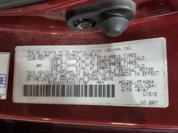 ✅ 2004 Toyota Sienna XLE • VIN: 5TDZA22C64S213190 • Lot: 57447224. Wystawiony na Copart z przebiegiem 200 413 mil. Bezpłatny archiwum sprzedaży aukcyjnych z USA i szczegółowy raport historii pojazdu na DreamBid. Zdjęcie 12.