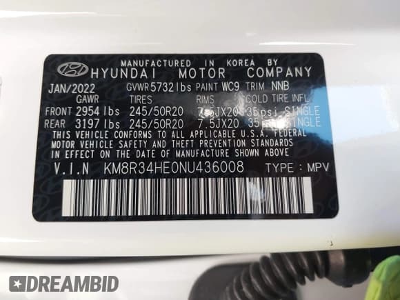 ✅ 2022 Hyundai Palisade SEL • VIN: KM8R34HE0NU436008 • Лот: 41384479. Опубликован ранее на IAAI с пробегом 60 662 миль. Бесплатный доступ к архиву аукционных продаж из США и подробный отчёт об истории автомобиля на DreamBid. Изображение 9.