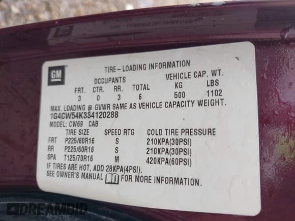 ✅ 2003 Buick Park Avenue • VIN: 1G4CW54K334120288 • Лот: 42968595. Опубликован ранее на IAAI с пробегом 154 376 миль. Бесплатный доступ к архиву аукционных продаж из США и подробный отчёт об истории автомобиля на DreamBid. Изображение 9.