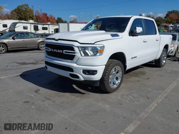 ✅ 2022 Ram 1500 Lone Star • VIN: 1C6SRFFT8NN381567 • Lot: 43564205. Listed on IAAI with 73,738 mi. Free auction sales archive from the USA and detailed vehicle history report at DreamBid. Image 2.