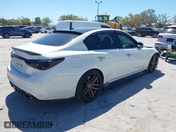 ✅ 2018 Infiniti Q50 Red Sport 400 • VIN: JN1FV7AP5JM460977 • Lot: 41787326. Listed on IAAI with 51,490 mi. Free auction sales archive from the USA and detailed vehicle history report at DreamBid. Image 4.