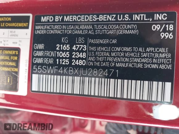 ✅ 2018 Mercedes-Benz C 300 • VIN: 55SWF4KBXJU282471 • Lot: 41702125. Wystawiony na IAAI z przebiegiem 35 192 mil. Bezpłatny archiwum sprzedaży aukcyjnych z USA i szczegółowy raport historii pojazdu na DreamBid. Zdjęcie 9.