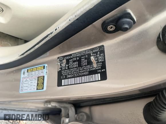 ✅ 2007 Hyundai Santa Fe SE • VIN: 5NMSH73EX7H044681 • Lot: 72720544. Listed on Copart with 199,119 mi. Free auction sales archive from the USA and detailed vehicle history report at DreamBid. Image 13.