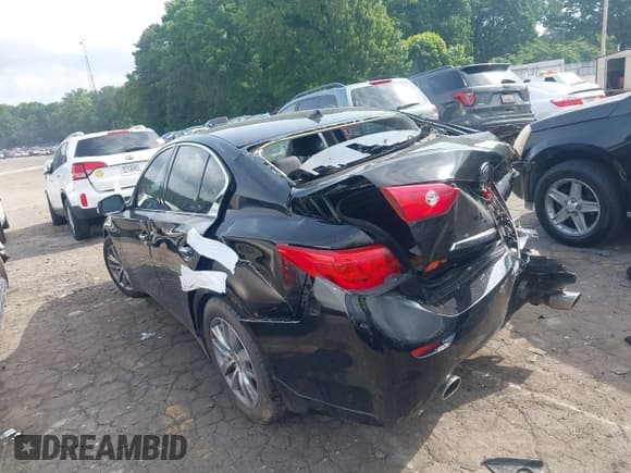 ✅ 2014 Infiniti Q50 • VIN: JN1BV7AP7EM677449 • Lot: 42278173. Listed on IAAI with 116,357 mi. Free auction sales archive from the USA and detailed vehicle history report at DreamBid. Image 3.