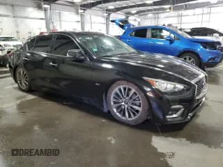 ✅ 2018 Infiniti Q50 Luxe • VIN: JN1EV7AR6JM438483 • Лот: 89700765. Опубликован ранее на Copart с пробегом 57 423 миль. Бесплатный доступ к архиву аукционных продаж из США и подробный отчёт об истории автомобиля на DreamBid. Изображение 4.