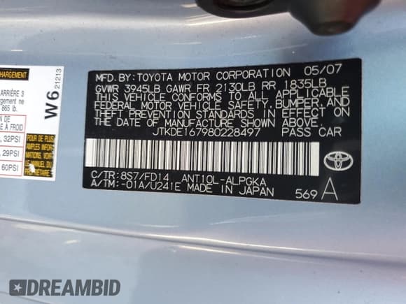 ✅ 2008 Scion tC • VIN: JTKDE167980228497 • Лот: 82540325. Опубликован ранее на Copart с пробегом 201 845 миль. Бесплатный доступ к архиву аукционных продаж из США и подробный отчёт об истории автомобиля на DreamBid. Изображение 12.