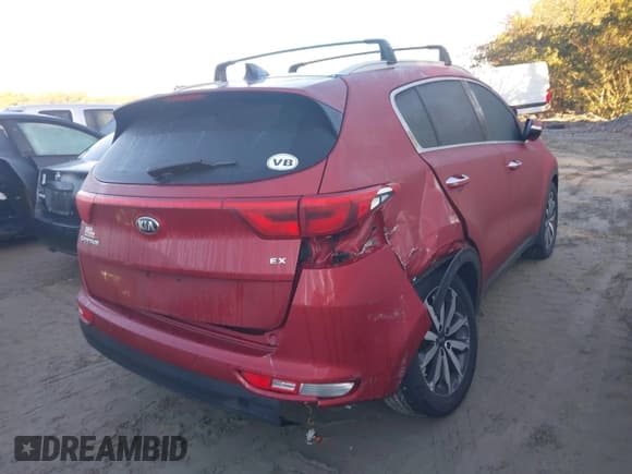 ✅ 2017 Kia Sportage EX • VIN: KNDPN3ACXH7110986 • Lot: 43585424. Listed on IAAI with 75,680 mi. Free auction sales archive from the USA and detailed vehicle history report at DreamBid. Image 4.