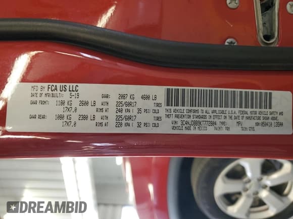 ✅ 2019 Jeep Compass Latitude • VIN: 3C4NJDBB9KT772804 • Lot: 58519895. Listed on Copart with 145,266 mi. Free auction sales archive from the USA and detailed vehicle history report at DreamBid. Image 13.