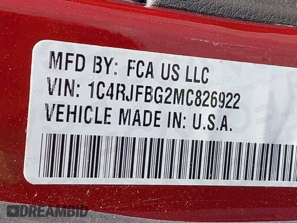 ✅ 2021 Jeep Grand Cherokee Limited • VIN: 1C4RJFBG2MC826922 • Лот: 42651961. Опубликован ранее на IAAI с пробегом 66 681 миль. Бесплатный доступ к архиву аукционных продаж из США и подробный отчёт об истории автомобиля на DreamBid. Изображение 9.