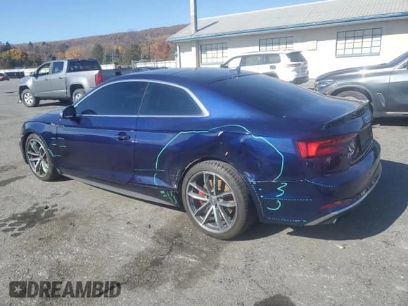 ✅ 2018 Audi S5 Prestige • VIN: WAUR4AF5XJA093865 • Лот: 91192585. Опубликован ранее на Copart с пробегом 147 499 миль. Бесплатный доступ к архиву аукционных продаж из США и подробный отчёт об истории автомобиля на DreamBid. Изображение 2.