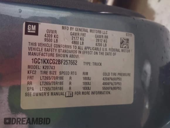 ✅ 2011 Chevrolet Silverado 2500HD LT • VIN: 1GC1KXCG2BF257662 • Лот: 41577767. Опубликован ранее на IAAI с пробегом 126 884 миль. Бесплатный доступ к архиву аукционных продаж из США и подробный отчёт об истории автомобиля на DreamBid. Изображение 9.