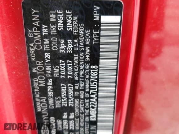 ✅ 2020 Hyundai Kona SEL • VIN: KM8K22AA7LU570818 • Лот: 75916034. Опубликован ранее на Copart с пробегом 48 487 миль. Бесплатный доступ к архиву аукционных продаж из США и подробный отчёт об истории автомобиля на DreamBid. Изображение 13.