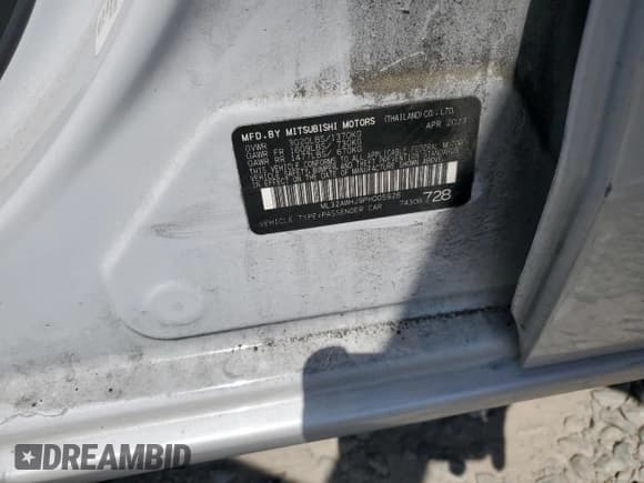 ✅ 2023 Mitsubishi Mirage Black Edition • VIN: ML32AWHJ9PH005928 • Lot: 50573775. Listed on Copart with 93,239 mi. Free auction sales archive from the USA and detailed vehicle history report at DreamBid. Image 15.