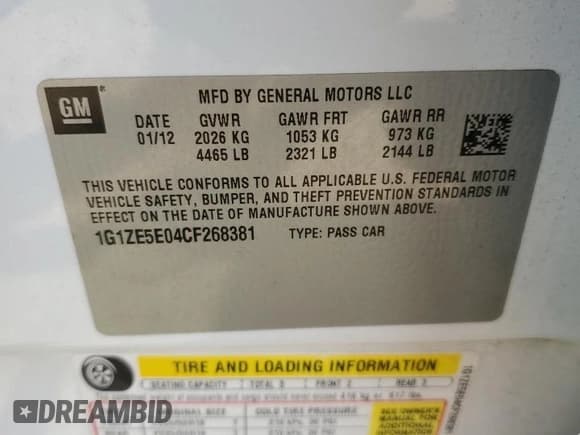 ✅ 2012 Chevrolet Malibu LTZ 1LZ • VIN: 1G1ZE5E04CF268381 • Lot: 69564174. Wystawiony na Copart z przebiegiem 87 661 mil. Bezpłatny archiwum sprzedaży aukcyjnych z USA i szczegółowy raport historii pojazdu na DreamBid. Zdjęcie 15.