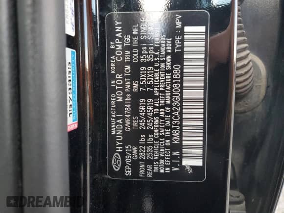 2016 Hyundai Tucson Sport with VIN KM8J3CA23GU081880, listed as a Copart auction lot 71126985 with 141,493 mi miles and Clean title. Bid and sale history available at DreamBid. Image 13.