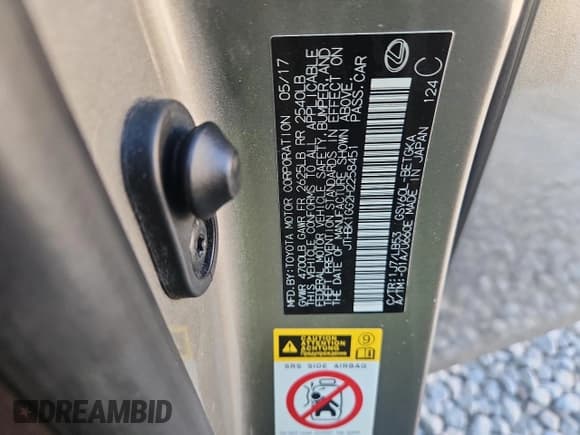 ✅ 2017 Lexus ES 350 • VIN: JTHBK1GG2H2258451 • Lot: 70894185. Wystawiony na Copart z przebiegiem 48 679 mil. Bezpłatny archiwum sprzedaży aukcyjnych z USA i szczegółowy raport historii pojazdu na DreamBid. Zdjęcie 12.