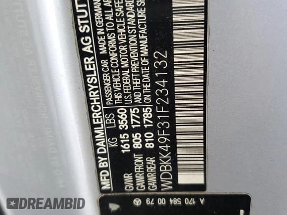 ✅ 2001 Mercedes-Benz SLK 230 Kompressor • VIN: WDBKK49F31F234132 • Lot: 69371255. Listed on Copart with 153,880 mi. Free auction sales archive from the USA and detailed vehicle history report at DreamBid. Image 12.