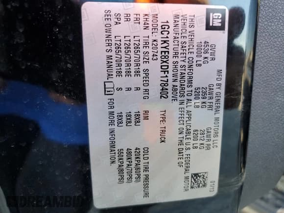 ✅ 2013 Chevrolet Silverado 2500HD LTZ • VIN: 1GC1KYE8XDF178402 • Lot: 80551494. Wystawiony na Copart z przebiegiem 120 563 mil. Bezpłatny archiwum sprzedaży aukcyjnych z USA i szczegółowy raport historii pojazdu na DreamBid. Zdjęcie 12.