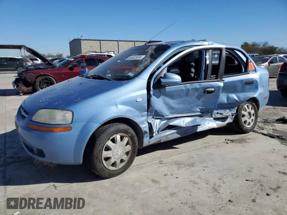 2005 Chevrolet Aveo LS z VIN KL1TD52665B399970, wystawiony jako Copart lot #84402524 z przebiegiem 103 145 mil mil oraz Szkoda całkowita • Salvage title. Historia ofert i sprzedaży dostępna na DreamBid. Obrazek 1.