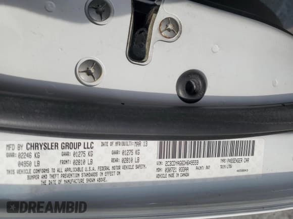 ✅ 2013 Dodge Challenger SXT • VIN: 2C3CDYAG6DH649559 • Lot: 43661595. Wystawiony na Copart z przebiegiem 197 472 mil. Bezpłatny archiwum sprzedaży aukcyjnych z USA i szczegółowy raport historii pojazdu na DreamBid. Zdjęcie 15.