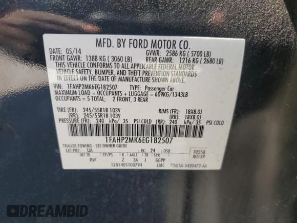 ✅ 2014 Ford Police Interceptor • VIN: 1FAHP2MK6EG182507 • Lot: 56786764. Wystawiony na Copart z przebiegiem 61 876 mil. Bezpłatny archiwum sprzedaży aukcyjnych z USA i szczegółowy raport historii pojazdu na DreamBid. Zdjęcie 13.