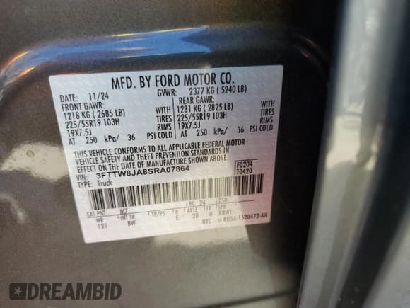 ✅ 2025 Ford Maverick XLT • VIN: 3FTTW8JA8SRA07864 • Lot: 86502585. Listed on Copart with 7,814 mi. Free auction sales archive from the USA and detailed vehicle history report at DreamBid. Image 13.