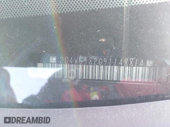 ✅ 2009 Buick LaCrosse CX • VIN: 2G4WC582091148814 • Lot: 41595101. Listed on IAAI with 135,845 mi. Free auction sales archive from the USA and detailed vehicle history report at DreamBid. Image 9.