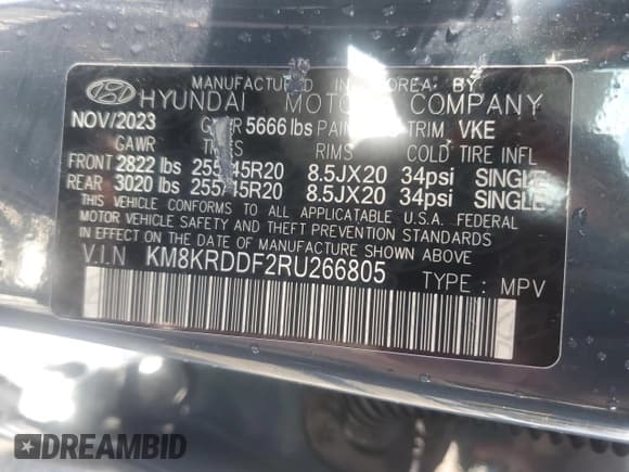 ✅ 2024 Hyundai Ioniq 5 Limited • VIN: KM8KRDDF2RU266805 • Lot: 86867385. Listed on Copart with Not provided. Free auction sales archive from the USA and detailed vehicle history report at DreamBid. Image 13.