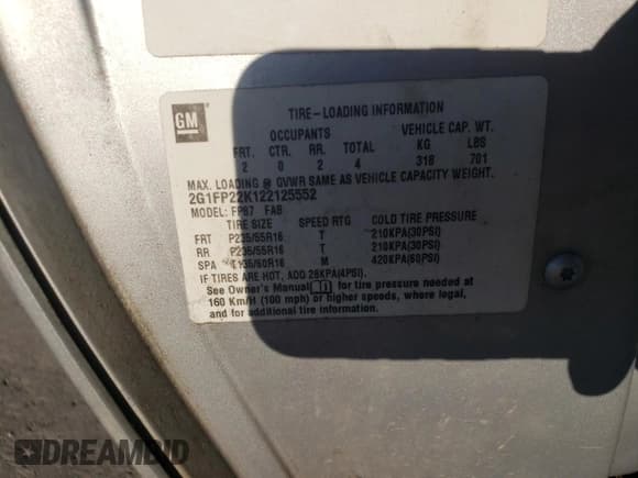 ✅ 2002 Chevrolet Camaro • VIN: 2G1FP22K122125552 • Lot: 84611225. Wystawiony na Copart z przebiegiem 271 441 mil. Bezpłatny archiwum sprzedaży aukcyjnych z USA i szczegółowy raport historii pojazdu na DreamBid. Zdjęcie 12.