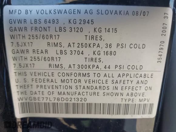 ✅ 2008 Volkswagen Touareg V6 • VIN: WVGBE77L78D021320 • Лот: 42586932. Опубликован ранее на IAAI с пробегом 114 810 миль. Бесплатный доступ к архиву аукционных продаж из США и подробный отчёт об истории автомобиля на DreamBid. Изображение 9.