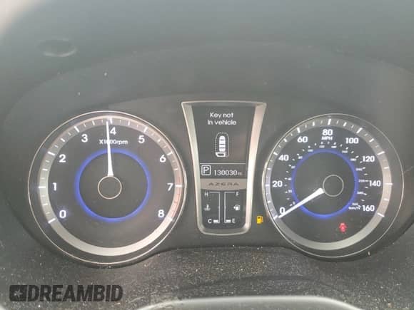 2012 Hyundai Azera с VIN KMHFG4JG3CA122032, выставлен на аукционе Copart как лот 51408245 с пробегом 130 030 миль миль и Чистый • Clean title. История ставок и продаж доступна на DreamBid. Изображение 9.