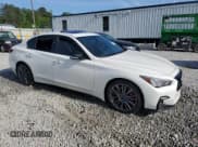 ✅ 2023 Infiniti Q50 Red Sport 400 • VIN: JN1FV7DP5PM570593 • Lot: 52403665. Listed on Copart with 12,261 mi. Free auction sales archive from the USA and detailed vehicle history report at DreamBid. Image 4.