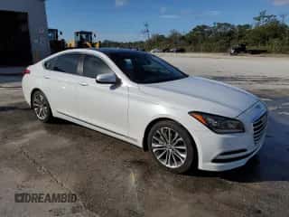 2015 Hyundai Genesis 3.8L z VIN KMHGN4JEXFU089588, wystawiony jako Copart lot #79562104 z przebiegiem 59 439 mil mil oraz Nie do naprawy • Non repairable. Historia ofert i sprzedaży dostępna na DreamBid. Obrazek 4.