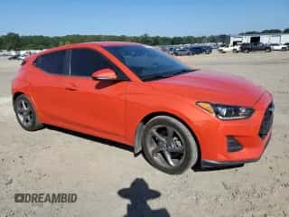 2019 Hyundai Veloster 2.0 z VIN KMHTG6AF1KU010543, wystawiony jako Copart lot #74552744 z przebiegiem 62 040 mil mil oraz Szkoda całkowita • Salvage title. Historia ofert i sprzedaży dostępna na DreamBid. Obrazek 4.