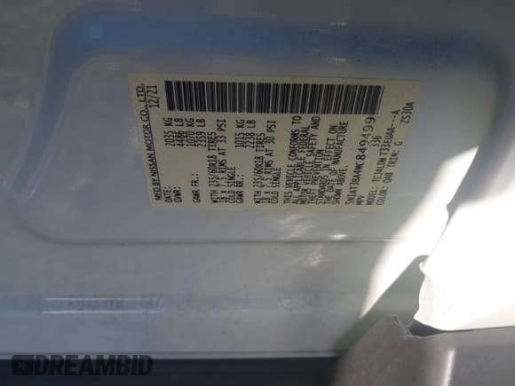 ✅ 2021 Nissan Rogue SV • VIN: 5N1AT3BA4MC849499 • Lot: 43386808. Wystawiony na IAAI z przebiegiem 10 803 mil. Bezpłatny archiwum sprzedaży aukcyjnych z USA i szczegółowy raport historii pojazdu na DreamBid. Zdjęcie 9.