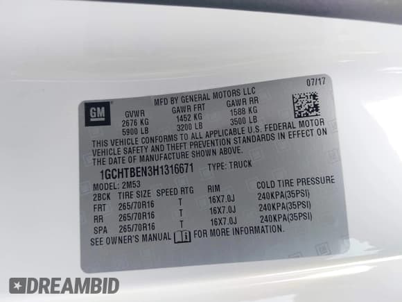 ✅ 2017 Chevrolet Colorado 4WD WT • VIN: 1GCHTBEN3H1316671 • Lot: 42283027. Wystawiony na IAAI z przebiegiem 15 532 mil. Bezpłatny archiwum sprzedaży aukcyjnych z USA i szczegółowy raport historii pojazdu na DreamBid. Zdjęcie 9.