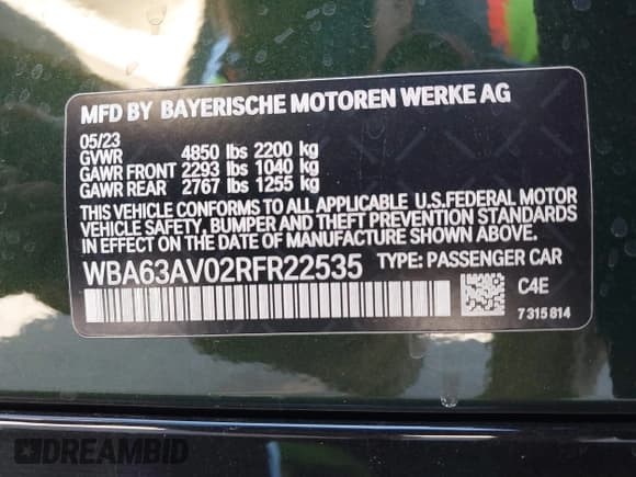 ✅ 2024 BMW 4 Series 430i • VIN: WBA63AV02RFR22535 • Lot: 41460620. Wystawiony na IAAI z przebiegiem Nie podano. Bezpłatny archiwum sprzedaży aukcyjnych z USA i szczegółowy raport historii pojazdu na DreamBid. Zdjęcie 9.
