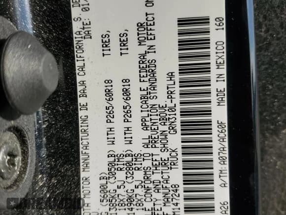 ✅ 2023 Toyota Tacoma Limited • VIN: 3TMHZ5BN4PM147248 • Лот: 51182975. Опубликован ранее на Copart с пробегом 39 775 миль. Бесплатный доступ к архиву аукционных продаж из США и подробный отчёт об истории автомобиля на DreamBid. Изображение 12.