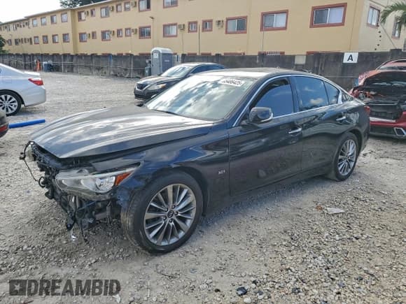 ✅ 2019 Infiniti Q50 Luxe • VIN: JN1EV7AR0KM559401 • Лот: 95486425. Опубликован ранее на Copart с пробегом 68 314 миль. Бесплатный доступ к архиву аукционных продаж из США и подробный отчёт об истории автомобиля на DreamBid. Изображение 1.