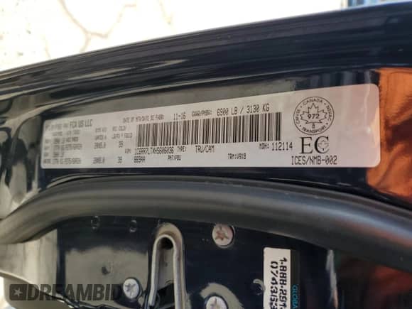 2017 Ram 1500 SLT с VIN 1C6RR7LTXHS606036, выставлен на аукционе Copart как лот 89376715 с пробегом 107 076 миль миль и Списание • Salvage title. История ставок и продаж доступна на DreamBid. Изображение 12.