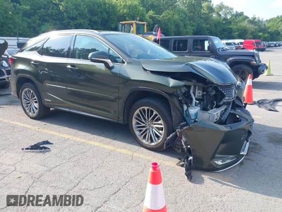 ✅ 2022 Lexus RX 450h • VIN: 2T2JGMDA1NC077818 • Lot: 42568671. Listed on IAAI with 67,734 mi. Free auction sales archive from the USA and detailed vehicle history report at DreamBid. Image 1.