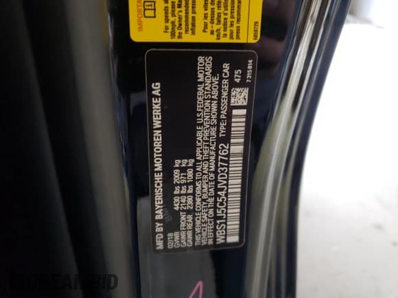 ✅ 2018 BMW M2 • VIN: WBS1J5C54JVD37762 • Лот: 67153643. Опубликован ранее на Copart с пробегом 25 271 миль. Бесплатный доступ к архиву аукционных продаж из США и подробный отчёт об истории автомобиля на DreamBid. Изображение 12.