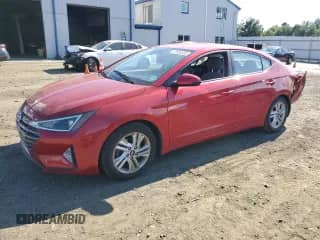 2020 Hyundai Elantra SEL with VIN 5NPD84LF3LH623363, listed as a Copart auction lot 70550905 with 52,636 mi miles and Salvage title. Bid and sale history available at DreamBid. Image 1.