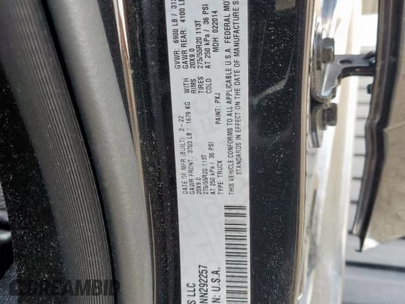 ✅ 2022 Ram 1500 Laramie • VIN: 1C6RREJT8NN292257 • Лот: 84618795. Опубликован ранее на Copart с пробегом 50 731 миль. Бесплатный доступ к архиву аукционных продаж из США и подробный отчёт об истории автомобиля на DreamBid. Изображение 13.