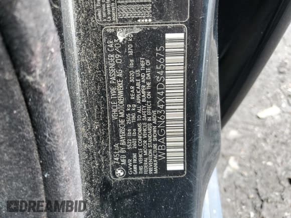 ✅ 2004 BMW 7 Series 745Li • VIN: WBAGN634X4DS45675 • Lot: 52304465. Listed on Copart with 160,296 mi. Free auction sales archive from the USA and detailed vehicle history report at DreamBid. Image 12.