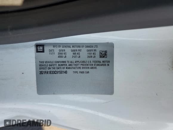 ✅ 2012 Chevrolet Camaro 2LS • VIN: 2G1FA1E33C9150140 • Lot: 90602515. Wystawiony na Copart z przebiegiem 182 252 mil. Bezpłatny archiwum sprzedaży aukcyjnych z USA i szczegółowy raport historii pojazdu na DreamBid. Zdjęcie 13.