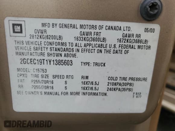 ✅ 2000 Chevrolet Silverado 1500 LS • VIN: 2GCEC19T1Y1385603 • Лот: 89883135. Опубликован ранее на Copart с пробегом 444 744 миль. Бесплатный доступ к архиву аукционных продаж из США и подробный отчёт об истории автомобиля на DreamBid. Изображение 12.